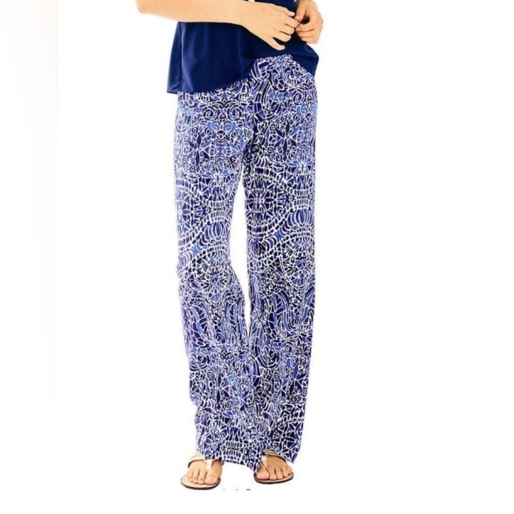 Lilly Pulitzer Palazzo pants Bal Harbour Navy Large